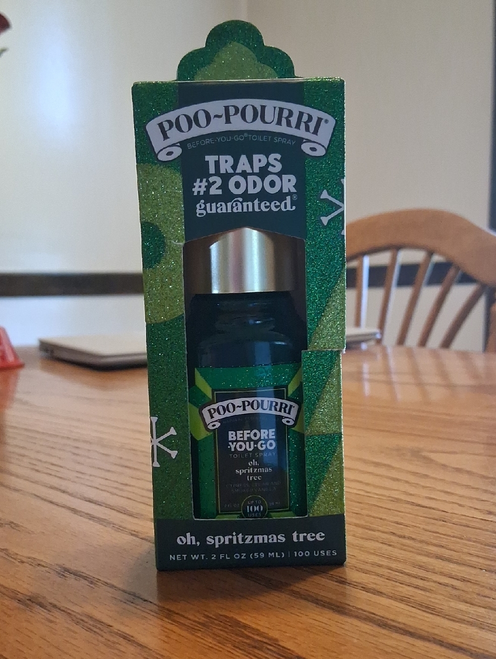 Oh Spritzmas Tree Before-You-Go Toilet Spray - Green